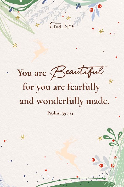 You Are Beautifully And Wonderfully Made, Beautifully And Wonderfully Made, Fearfully And Wonderfully Made, Wonderfully Made, Beautiful Quote, Psalm 139, Motivation Quotes, You Are Beautiful, Monday Motivation