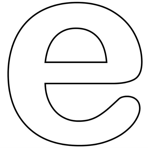 Letter E Template, Earth Coloring Pages, Letter Stencils Printables, Letter A Coloring Pages, Alphabet Letter Templates, Preschool Supplies, Coloring Letters, Small Alphabets, Alphabet E