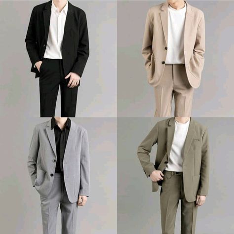 Casual Blazers For Men, Wedding Suit Groomsmen, Engagement Suits, Outfit Cowo, Groom Wedding Suit, Suit Groomsmen, Types Of Suits, Suit Groom, Stylish Mens Suits