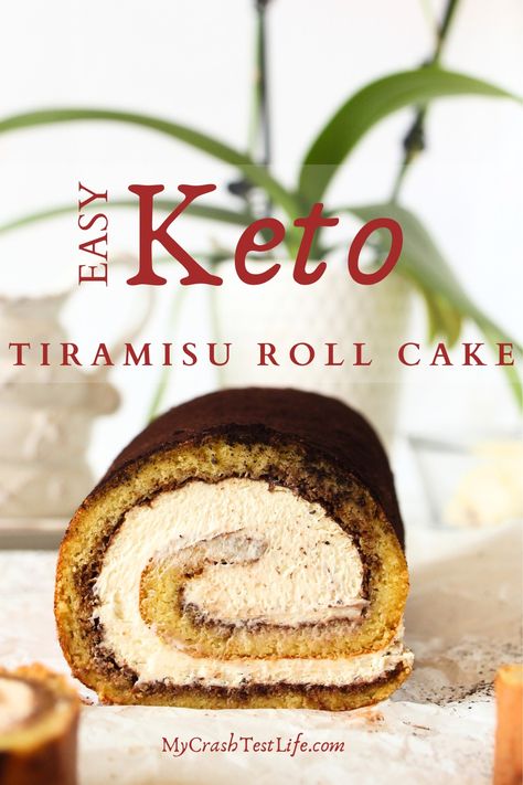 This delicious and unbelievably easy Keto Tiramisu Roll Cake recipe is made with a quick gluten-free coffee-soaked sponge cake, sweet and creamy mascarpone (no raw eggs!), and cocoa powder dusted on top. It requires only 30 minutes and can be made in advance! Keto Napoleon Cake, Keto Tiramisu Cheesecake, Easy Keto Cake Recipes, Keto Tiramisu Recipe Easy, Keto Swiss Roll, Sugar Free Tiramisu, Keto Tiramisu Recipe, Low Carb Cake Recipes, Keto Tres Leches Cake