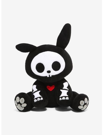 Skelanimals Jack The Rabbit Plush, Cute Goth Gifts, Skelanimals Plush, Random Decorations, Creepy Stuffed Animals, Gothic Stuff, Fur Real Friends, Stuff Animals, Rabbit Plush Toy, Plush Collection