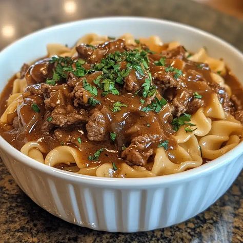 French Onion Beef and Noodles – PHUIIS BLOG French Onion Beef And Noodles, Beef And Noodles Crockpot, Crockpot Beef Tips, French Onion Beef, Beef Tips And Noodles, Beef Stew Meat, Beef Tips, Stew Meat, Crockpot Beef