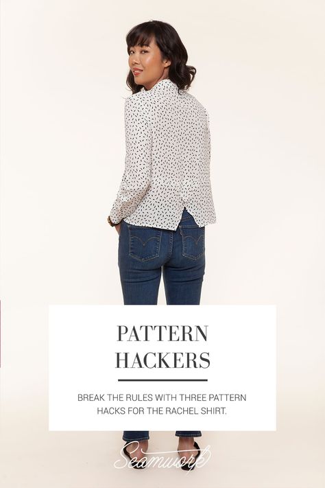 Seamwork Patterns, Low Back Shirt, Colette Patterns, Pattern Hack, Break The Rules, The Rachel, Sewing Techniques, Sewing Ideas, The Rules