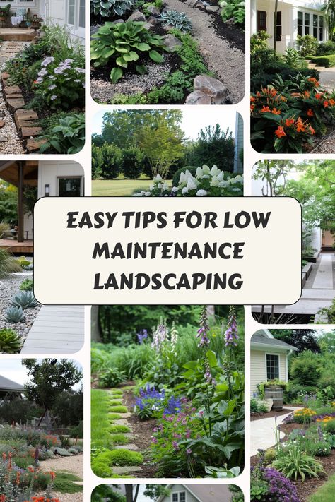 Tips for landscaping projects that remain low maintenance for years to come. Modern Low Maintenance Front Yard, Drought Tolerant Grass, Low Maintenance Front Yard, Landscaping Projects, Low Maintenance Shrubs, Sloped Yard, Back Yards, Low Maintenance Landscaping, Ideas For Garden