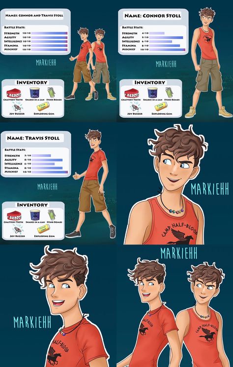 Connor and Travis Stoll by markiehh IG #PJO Markiehh Percy Jackson, Conner Stoll Fanart, Hermes Pjo Fanart, Connor Stoll Fanart, Stoll Brothers Fanart, Conner Stoll, Travis And Connor Stoll, Connor And Travis Stoll, Stoll Brothers