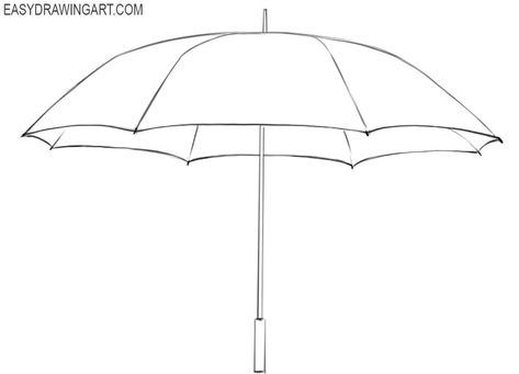 How to Draw an Umbrella Draw Umbrella Easy, How To Draw An Umbrella, Umbrella Sketch, Umbrella Tattoo, Umbrella Drawing, People Drawings, Transparent Umbrella, Challenge Instagram, Cute Umbrellas