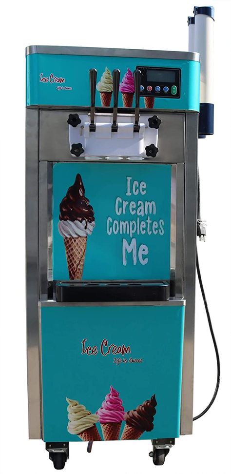 Commercial 110V 3Flavor Soft Ice Cream Cooling Making Machine 20-30L/H Standing Type(Ite#210051) American Spaghetti, Commercial Ice Cream Machine, Ice Cream Maker Machine, Soft Serve Ice Cream Machine, Soft Serve Machine, Car School, Daycare Rooms, Electric Ice Cream Maker, Snow Ice Cream