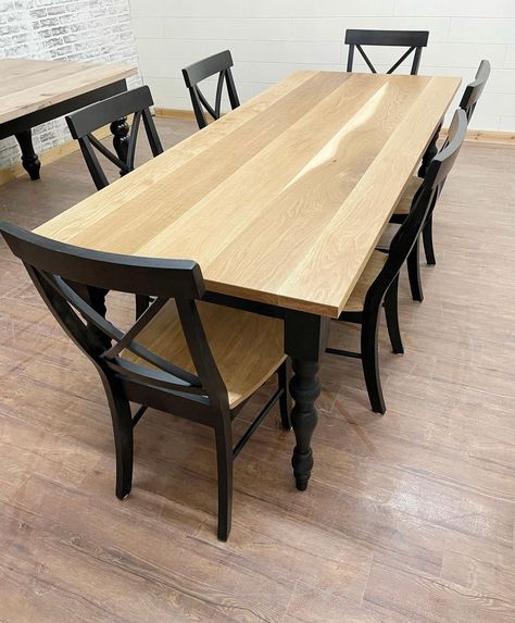 White oak dining table