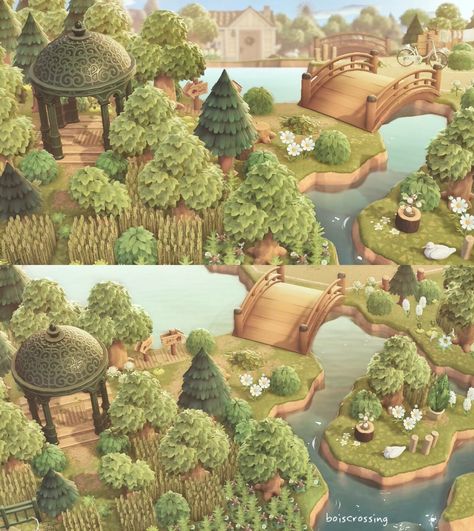 “the river mouth 🦢🍃” Animal Crossing Witchy Island, Cottage Forest, Witchy Cottage, Cottagecore Animal Crossing, Acnh Cottagecore, River Mouth, Japanese Forest, Cozy Gaming, Forest Core