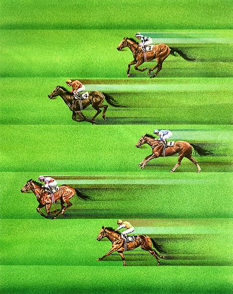 Horse Racing Aesthetic, Horse Races Aesthetic, Powerball Winner, Horse Racing Art, Australia Illustration, Horse Racing Illustration, Racing Photoshoot, Horse Race Illustration, Horse Racing Painting