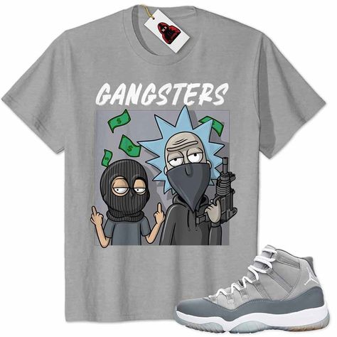 Rick And Morty Tshirt, Air Jordan 11 Cool Grey, Cool Grey 11s, Grey 11s, Jordan 11 Cool Grey, Down Hairstyles For Long Hair, Drip Outfit Men, Tshirt Printing, Tshirt Printing Design