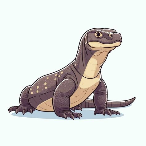 Komodo Dragon Illustration, Komodo Illustration, Komodo Dragon Drawing, Komodo Art, Komodo Dragons, Dragon Cartoon, Animation Ideas, Komodo Dragon, Dragon Illustration