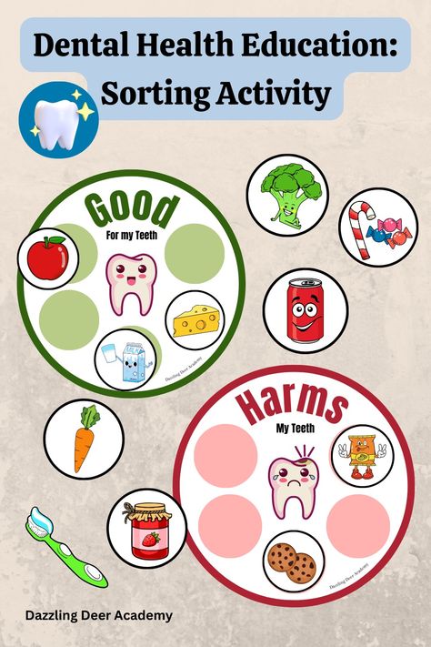 Preschool Busy Book, Dental Health Activities, Learning Binder, Health Activities, Printable Activities For Kids, Sorting Activities, Chronic Inflammation, Activity For Kids, Home Education