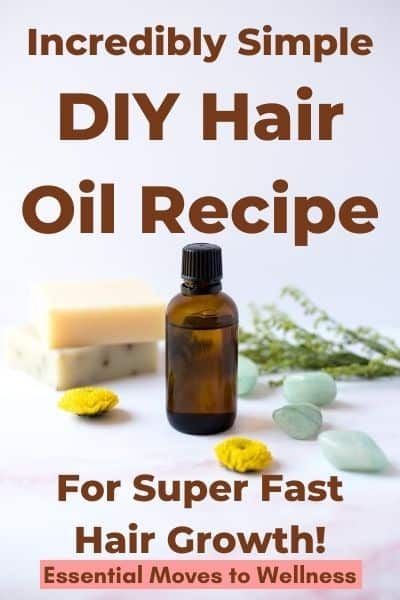 I've got the secret to constantly healthy hair that grows super fast! Make this super easy DIY hair oil at home! #essentialoils #hairgrowthathome #hairgrowth #diyhairoil