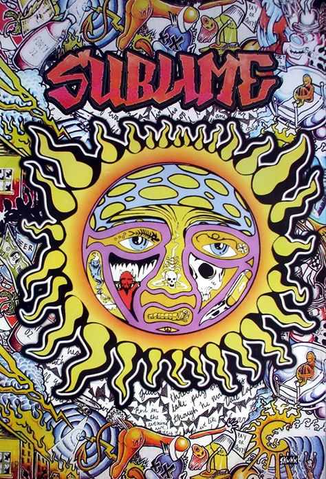 Sublime Poster, Sublime Sun, Hippy Art, Sun Paper, Bedroom Decor Posters, Hippie Posters, Rock Poster Art, Ska Punk, Family Bedroom