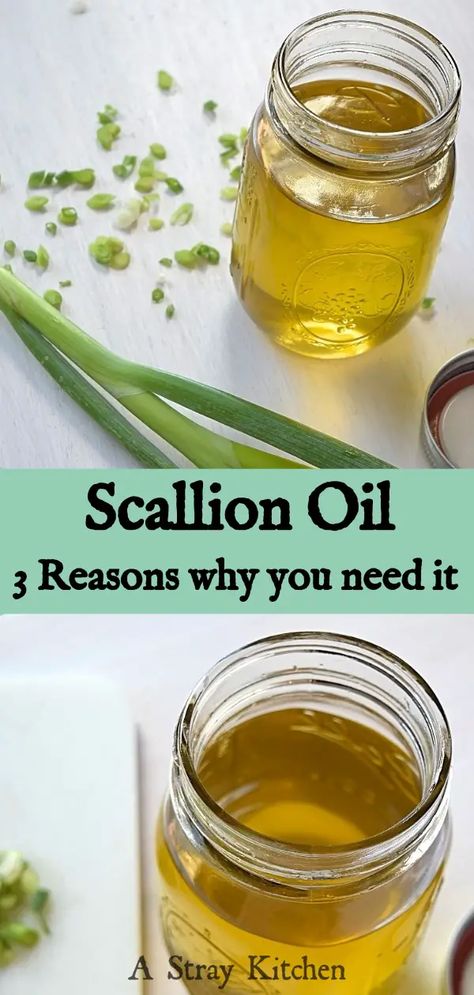 Scallion Oil, Scallions Recipes, Paleo Sides, Infused Olive Oil, Flavored Oils, Recipe Community, Foodie Friends, Aroma Oil, Food Blogs