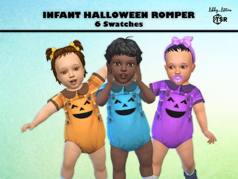 Sims 4 Infant, Infant Cc, Infant Halloween, Halloween Romper, Baby Graphic Tees, Sims 4 Collections, Sims Community, Baby Halloween Costumes, Baby Costumes