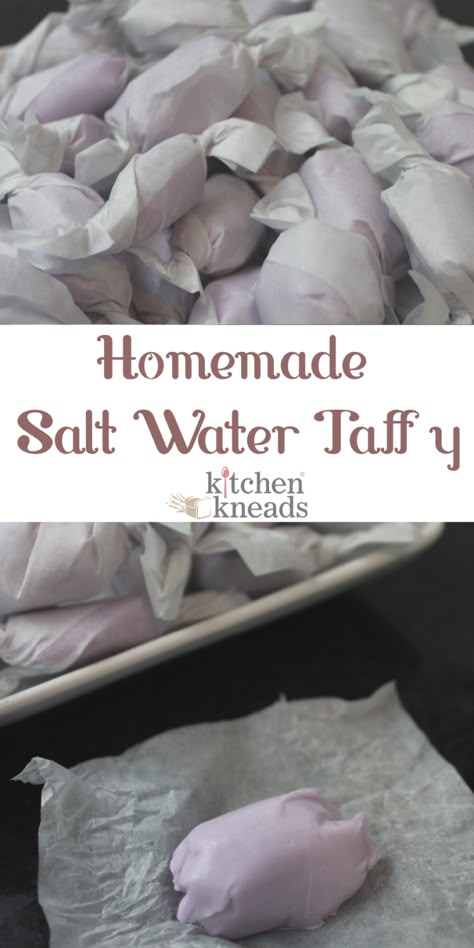 How To Make Salt Water Taffy, Homemade Taffy Pull, Taffy Recipe Easy, Pulled Taffy Recipe, Saltwater Taffy Recipe, Natural Candy Recipes, Pulling Taffy, Taffy Making, How To Make Taffy