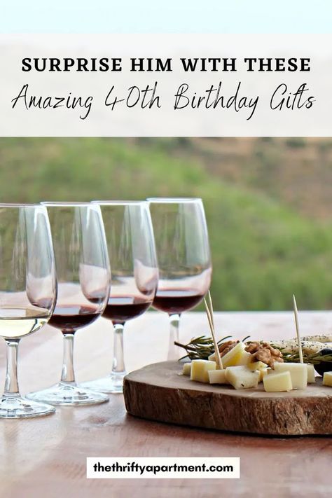 My darling husband turns 40 this year. And for those that may not know, I celebrate my husband’s birthday like it is my own. With this year being a milestone birthday, finding a gift for him is especially hard and challenging. This might be the one time I throw my thrifty ways out the window and splurge a bit – well, maybe a little. 40th Birthday Gifts, Birthday Gift Ideas, Milestone Birthdays, 40th Birthday, Milestones, Diy Gift, Gifts For Him, Best Gifts, Birthday Gifts