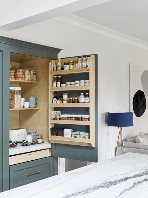 Large Pantry Organization, Large Pantry, Kitchen Pantry Design, Kitchen Pantry Cabinets, Classic Kitchen, Emily Henderson, Transitional Kitchen, Pantry Design, Built In Cabinets