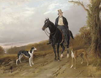 Richard Ansdell, R.A. (1815-1885)  Charles, 2nd Earl of Talbot, on a dark bay hunter, with his greyhounds Top and Tabinet signed and dated 'Sketch by R.Ansdell/1840.' (lower right) Heywood Hardy, Epic Aesthetic, Rider Art, Painted Horses, Fox Hunt, Victorian Paintings, Hunting Art, Hunt Scene, Equestrian Art