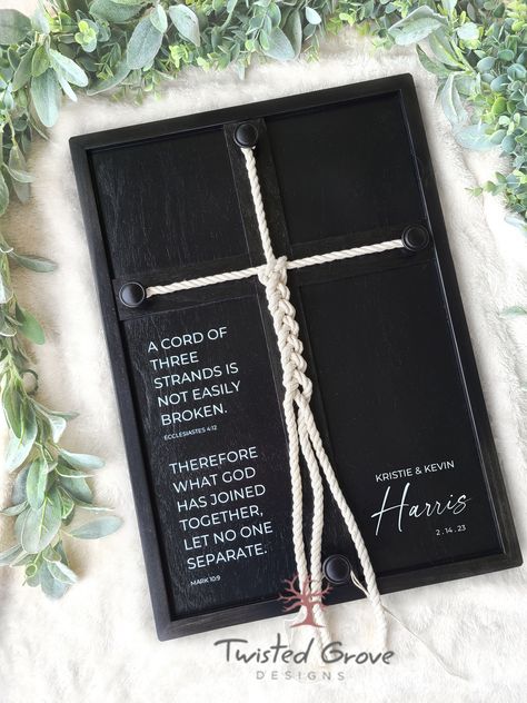 Three Knots Wedding, Unity Candle Alternatives The Unity Cross, Unity Rope Wedding Cross, Rope Cross Wedding, Wedding Braid Ceremony Cords, 3 Strands Unity Ceremony, Wedding Tie The Knot Unity Ceremony, Three Cord Strand Wedding, Unity Cord Of Three Strands