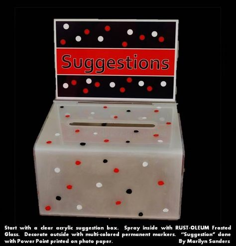 Suggestion Box                                                                                                                                                     More Suggestion Box Ideas Office, Suggestion Box Ideas Creative, Carehome Ideas, Suggestion Box Ideas, Hoa Ideas, Business Office Ideas, Back To School Images, Pta Membership, Advice Box