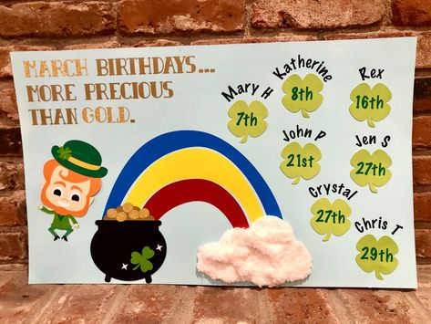 Hospital Birthday Billboard March Birthday Bulletin Board Ideas, April Birthday Board, April Birthday Bulletin Boards, March Birthday Board Ideas, March Birthday Bulletin Boards, St Patrick’s Day Board, At Patrick’s Day Bulletin Board, Birthday Bulletin Board, March Bulletin Board