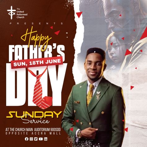 Father's Day Church Flyer Father's Day Celebration Flyer, Happy Fathers Day Flyer Design, Father's Day Flyer Design, Fathers Day Design Poster, Fathers Day Design Graphic, Father's Day Poster Design, Happy Fathers Day Poster, Fathers Day Flyer, Sunday Service Flyer