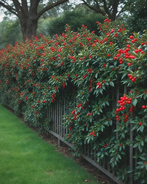 12 Best Shrubs For Fence Line Fence Shrubs, Holly Shrub, Evergreen Bush, Green Fence, Patio Fence, Fence Landscaping, Butterfly Bush, Rose Of Sharon, Landscape Plans