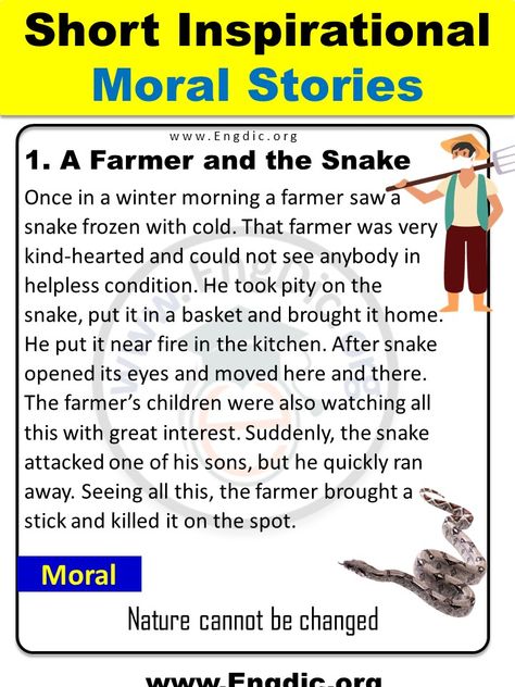 The post Short Inspirational moral Stories for Kids in English with PDF appeared first on Engdic. Small English Story, Short Moral Stories For Kids, Story In Urdu, Story In English, Stories With Moral Lessons, English Moral Stories, Struktur Teks, Very Short Stories, Short Moral Stories