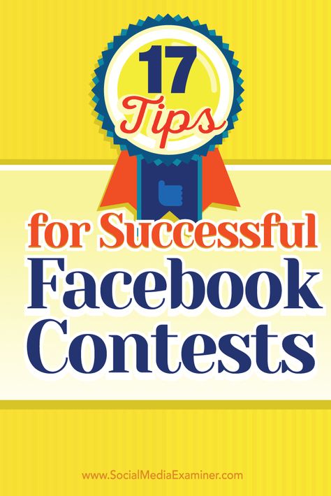 Are you planning a Facebook contest? An easy-to-follow checklist of tips and best practices will help you launch Facebook contests your audience will love. In this article I’ll share 17 tips to make your Facebook contest a success. Via @smexaminer. Using Facebook For Business, Facebook Games, Social Media Contests, Facebook Contest, Facebook Engagement, How To Use Facebook, Facebook Advertising, Social Media Infographic, Social Media Engagement