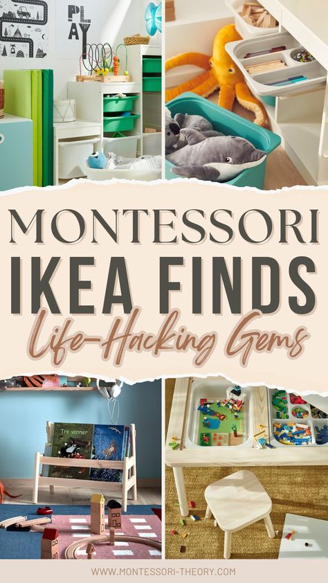 Find IKEA's affordable Montessori essentials to transform your space into an enriching learning environment. From child-friendly furniture to innovative storage solutions, create a home where education and play merge seamlessly. These IKEA finds are perfect for fostering independence and creativity in young minds, making Montessori principles accessible to all. Equip your home with items that encourage exploration and growth, without stretching your budget. Start building your ideal Montessori-inspired space today. #IkeaFinds #IkeaHack #Montessori #MontessoriAtHome #KidsRoom #MontessoriInspired #BabyRoom #ToddlerRoom #PlayroomIdeas #Ikea #IkeaHome #IkeaIdeas #NurseryInspiration #BabyNursery Montessori Bedroom Clothes Storage, Montessori Tv Stand, Montessori Bedroom Ikea Hacks, Ikea Hack Playroom Storage, Montessori Ikea Ideas, Montessori Bedroom Ikea, Diy Montessori Room, Home Montessori Set Up, Play Room For Baby At Home