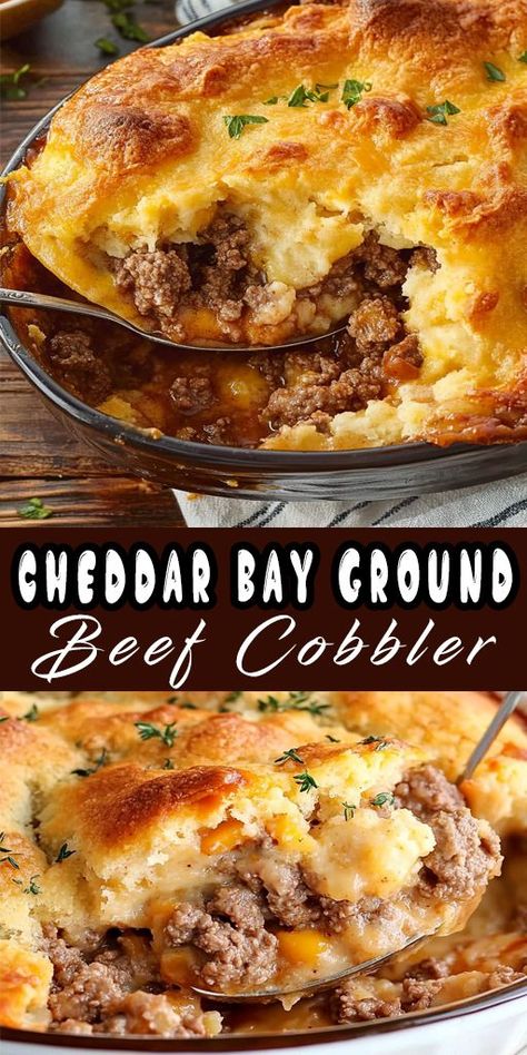 Get cozy with this savory Cheddar Bay Ground Beef Cobbler! ❤️ Featuring a buttery, cheesy biscuit topping and seasoned beef, it’s the perfect crowd-pleasing recipe for family dinners or gatherings. 🎉 #CheddarBayBiscuit #GroundBeefCobbler #DinnerGoals #FoodieFavorites Beef Cobbler, Tasty Vegetables, Frozen Mixed Vegetables, Comforting Meals, Cheesy Biscuit, Breakfast Appetizers, Cheddar Bay Biscuits, Chili Recipe Crockpot, Cheddar Biscuits