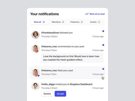 Notifications modal — Untitled UI by Jordan Hughes® on Dribbble Ui Forms, Ux Wireframe, Tablet Ui, Ux Kits, Website Design Inspiration Layout, Website Software, Digital Marketing Design, Useful Things, Website Design Layout