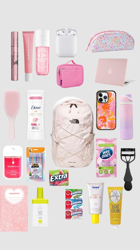 WHAT TO PACK IN UR SCHOOL BAG!! #preppy #school #fyppp What To Put In Your School Bag, Preppy School Bag, What's In My Backpack, Preppy School, What To Pack, School Bag, You Bag, Middle School, Backpacks