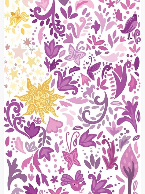 "Dreamer" Spiral Notebook for Sale by PixieMade | Redbubble Rapunzel Mural, Tangled Background, Tangled Room, Rapunzel Wallpaper, Tangled Painting, Tangled Flower, Tangled Wallpaper, Tangled Party, Tangle Pattern