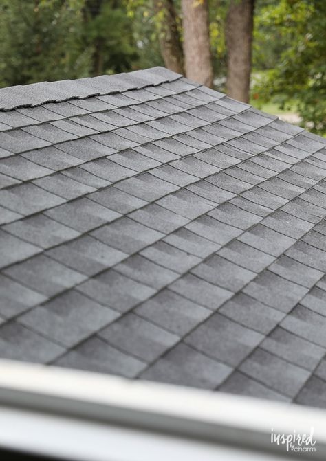 My New GAF Roof with Timberline Ultra HD Charcoal Shingles #newroof #shingles Gaf Timberline Shingles, Metal Roof Paint, Timberline Shingles, Slate Shingles, Roof Shingle Colors, Cottage Flooring, Metal Roof Houses, Architectural Shingles Roof, Metal Roof Colors