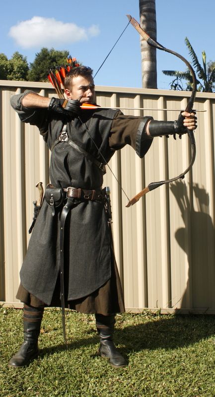 Stock Ranger Archer by DorianNavarre.deviantart.com on @deviantART Medieval Archer Outfit, Medieval Archer Art, Medieval Ranger Outfit, Archers Armor, Archer Pose Reference Male, Medieval Archer Costume, Archer Clothes, Larp Ranger, Archer Armor