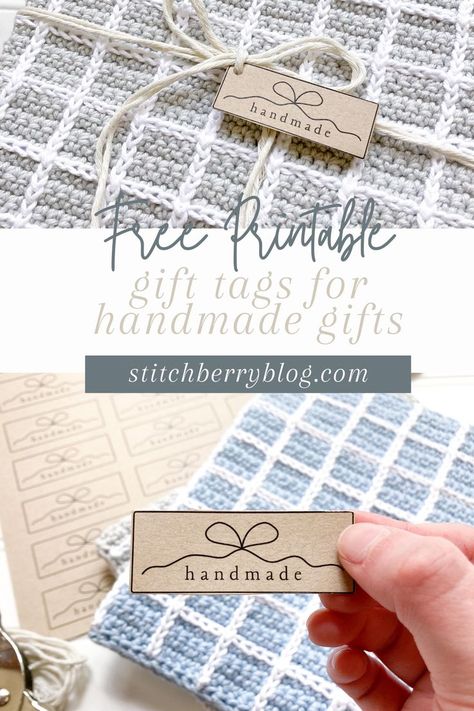 Crochet Printables, Labels Printables Free Templates, Tags For Gifts, Crochet Labels, Printable Tags Template, Homemade Tags, Diy Hair Accessories Ribbon, Paper Wrap, Free Printable Tags