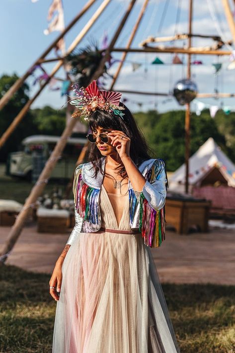 Vibrant and Fun Festival Wedding Inspiration | Festival Brides Wedding Festival Outfit, Festival Wedding Bridesmaid, Festival Bride Outfit, Festival Wedding Outfit Guest, Fun Festival Outfits, 40 Fest, Festival Themed Party Outfit, Diy Festival Clothes, Festival Wedding Dress