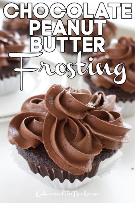 Chocolate Peanut Butter Buttercream, Chocolate Peanut Butter Frosting Easy, Peanut Butter Chocolate Icing, Chocolate Peanut Butter Frosting Recipe, Chocolate Icing Without Butter, Peanut Butter Icing Easy, Peanut Butter Fudge Frosting, Peanut Butter Frosting Easy, Chocolate Peanut Butter Ganache