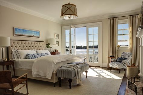 Eastern Shore Grandeur - Purple Cherry Putnam Ivory, Doors Colors, Residential Architect, Bedroom Goals, Eastern Shore, Waterfront Homes, Elegant Homes, Maine House, Interior Design Firms