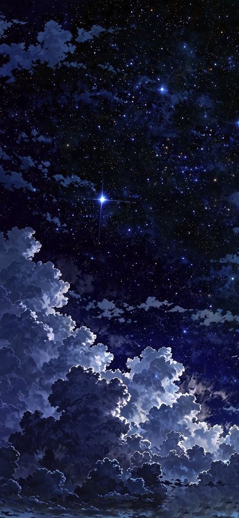 Iphone Stars Wallpaper, Animated Space Background, Blue Whimsigoth Aesthetic, Starry Sky Wallpaper Aesthetic, The Odyssey Wallpaper, Night Sky Anime Wallpaper, Peacful Wallpapers Aesthetic, Starry Aesthetic Wallpaper, Black Starry Night Wallpaper