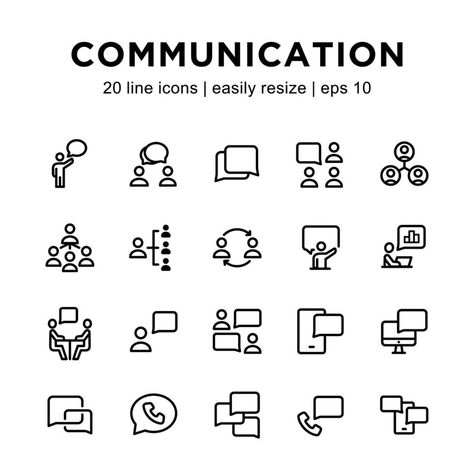 Communication icon template Communication Images, Communication Icon, Icon Template, Symbols And Meanings, Communication Design, Line Icon, Vector Photo, Easy Drawings, Vector Art