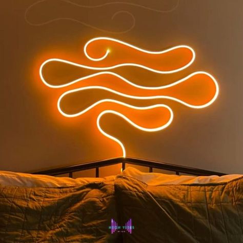 #NeonSigns #BrightIdeas #NeonSignNames #NeonInspiration #NeonRoom #RoomDecor Led Lights From Ceiling, Neon Strip Lights Design, Small Led Lights Bedroom, Led Light Shapes, Led Light Decoration Ideas Bedrooms, Led Light Aesthetic Room, Pop Art Lighting, Neon Lights Design Ideas, Led Bedroom Decor