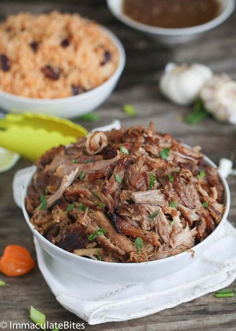 Slow Cooker Jerk Pulled Pork - Immaculate Bites Jerk Pulled Pork, Caribbean Bbq, African Bites, Jerk Recipes, Slow Cooker Fajitas, Pulled Pork Crock, Slow Cooker Jerk Chicken, Slow Cooker Ratatouille, Reggae Party