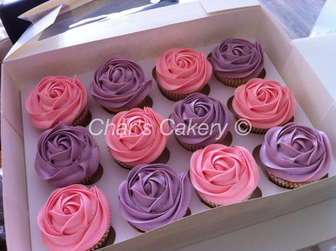 Cupcakes Decoration Ideas, Pink Buttercream Frosting, Wedding Shower Cupcakes, Cupcake Rosa, Cupcakes Vanilla, Pink Buttercream, Pink Ideas, Purple Cupcakes, Chocolate Recipes Easy