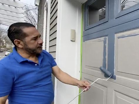 How to Paint a Vinyl Garage Door | This Old House: Live Painting Vinyl Siding, Cleaning Detergent, Garage Door Colors, Garage Door Paint, Garage Door Maintenance, Steel Garage Doors, Garage Door Makeover, Vinyl Doors, Diy Garage Door