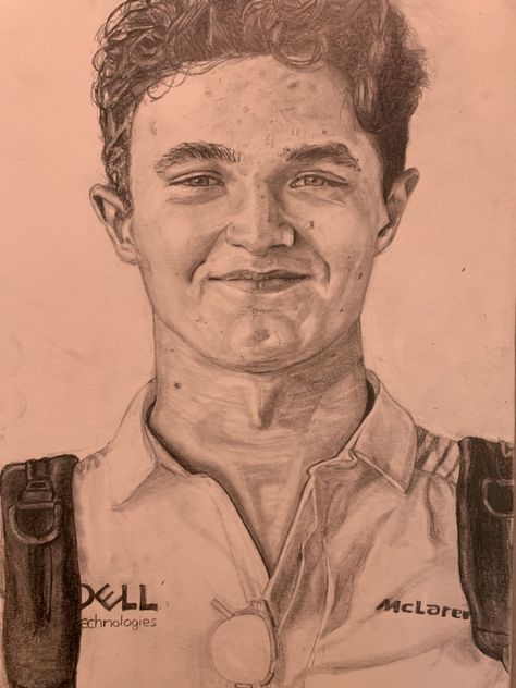 Lando Norris Sketch, Lando Norris Painting, Lando Norris Drawing, Artist Development, F1 Artwork, F1 Art, Lando Norris, Book Art Drawings, Drawing Inspiration